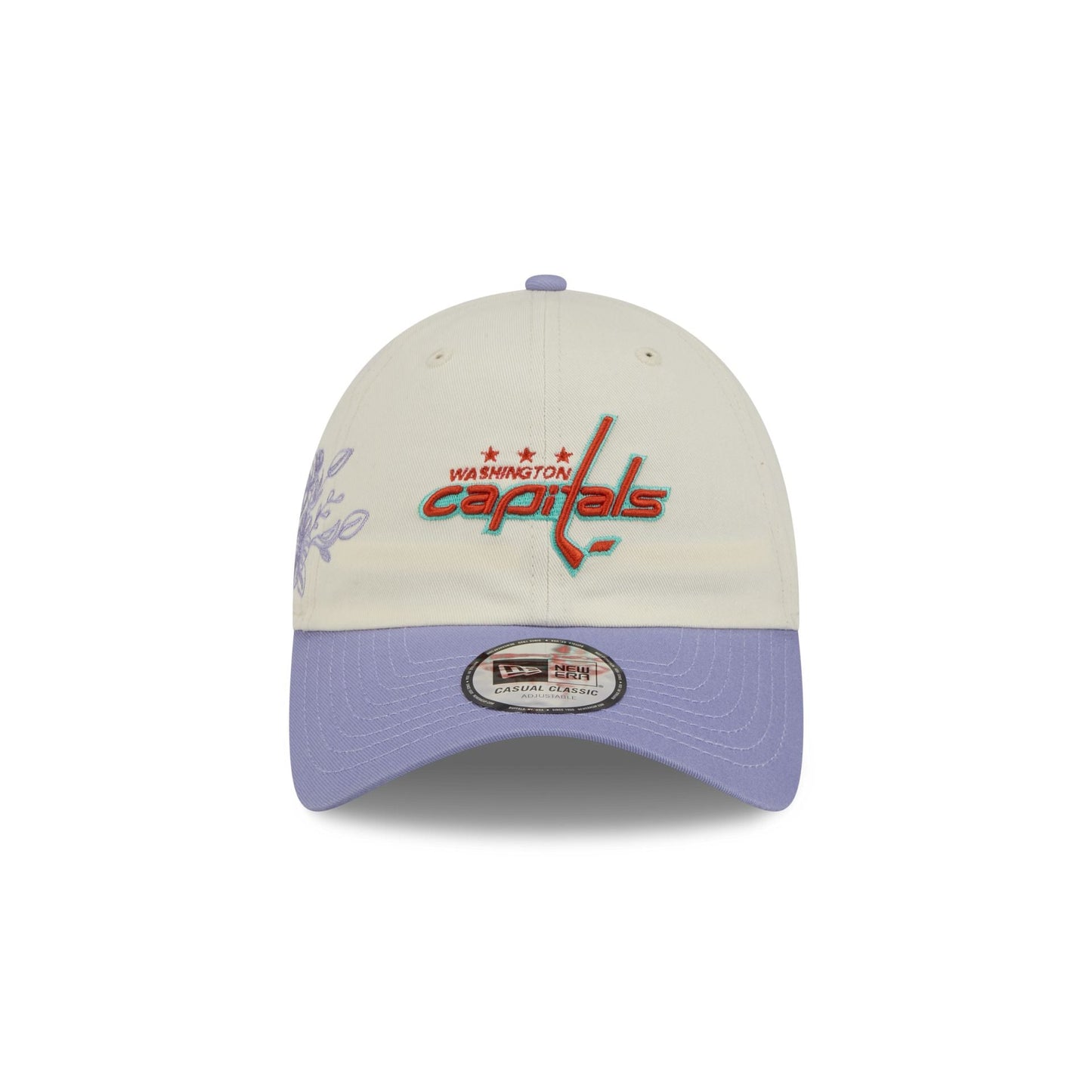 Washington Capitals Lavender Flowers Casual Classic Adjustable Hat