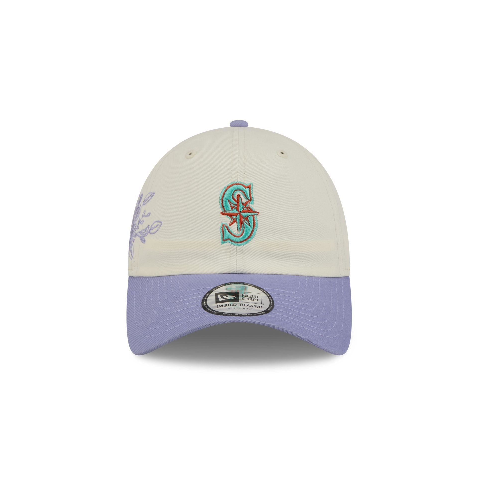 Seattle Mariners Lavender Flowers Casual Classic Adjustable Hat