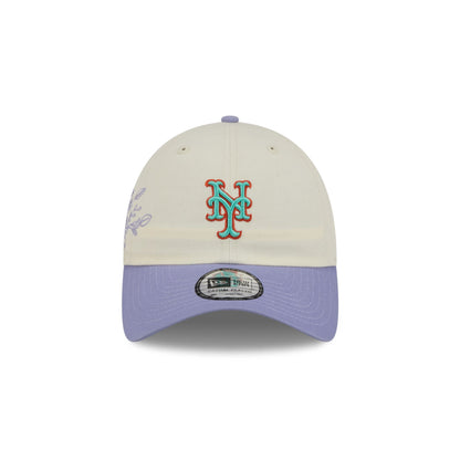 New York Mets Lavender Flowers Casual Classic Adjustable Hat