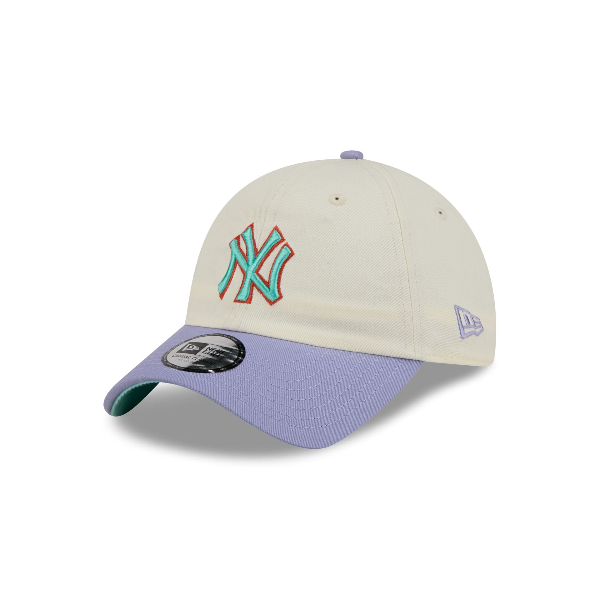 New York Yankees Lavender Flowers Casual Classic Adjustable Hat