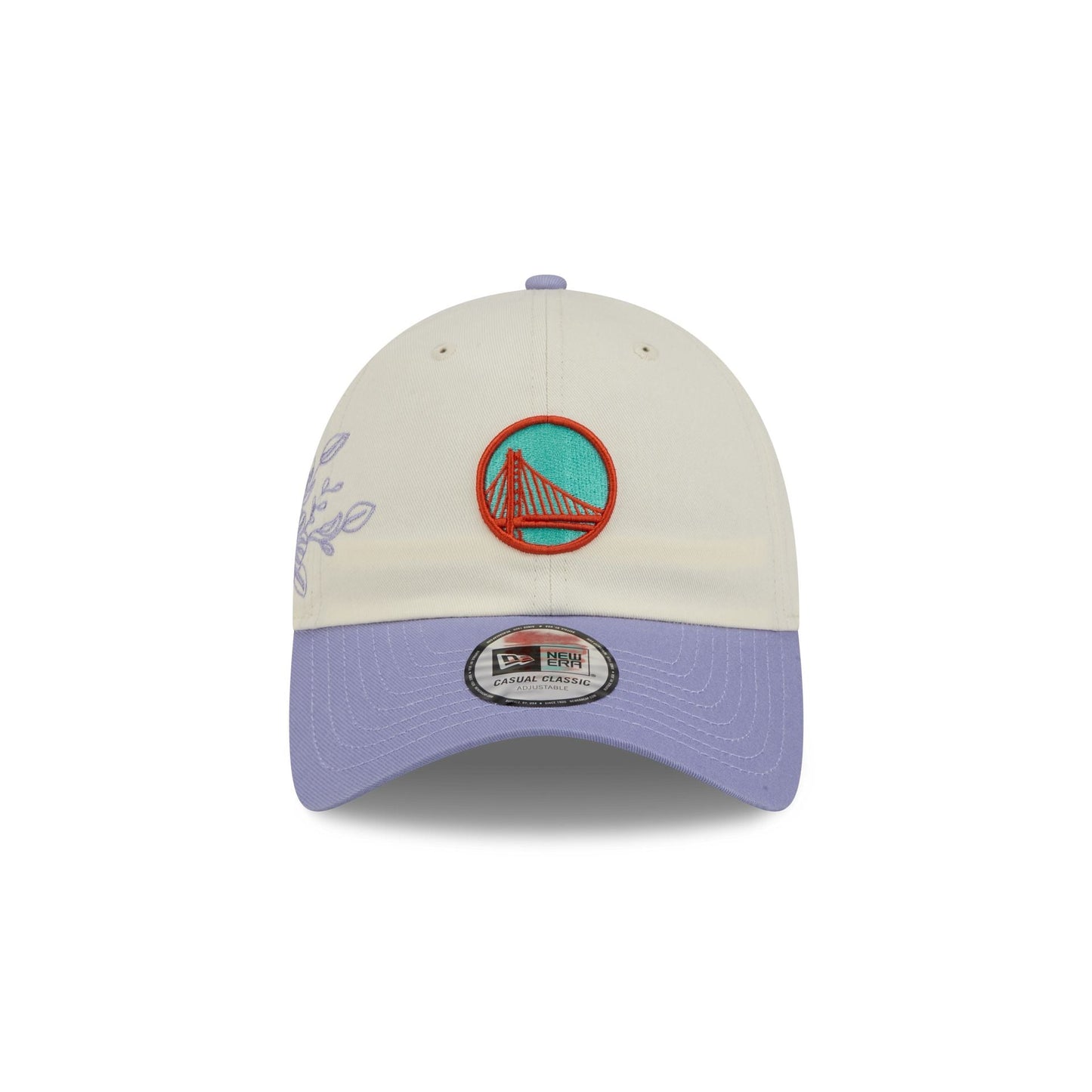 Golden State Warriors Lavender Flowers Casual Classic Adjustable Hat