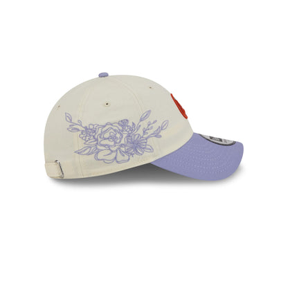 Golden State Warriors Lavender Flowers Casual Classic Adjustable Hat
