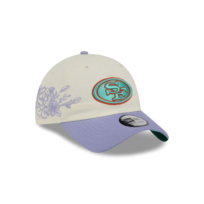San Francisco 49ers Lavender Flowers Casual Classic Adjustable Hat