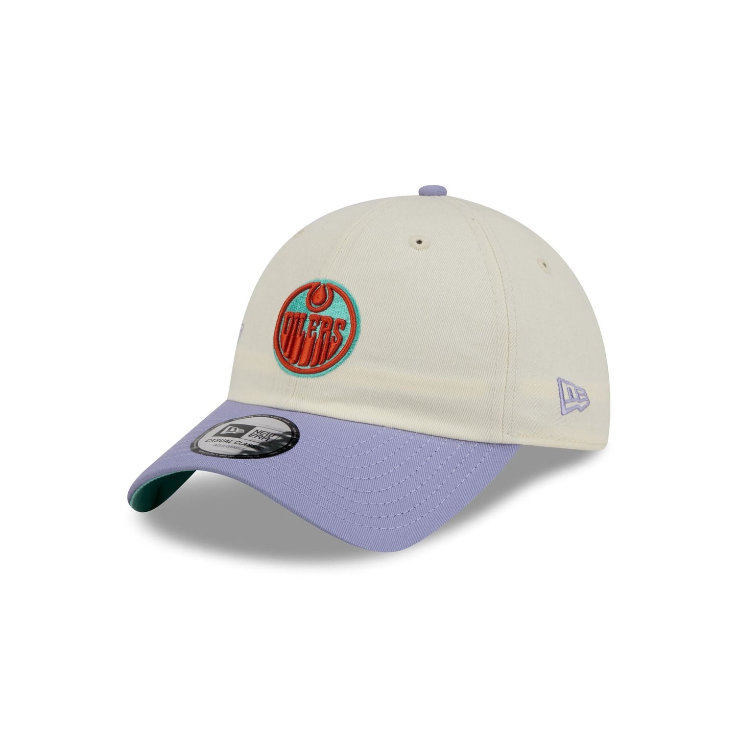 Edmonton Oilers Lavender Flowers Casual Classic Adjustable Hat