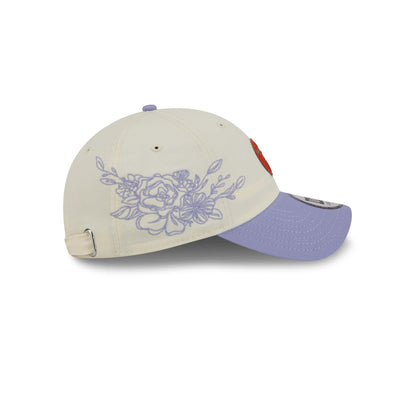 Edmonton Oilers Lavender Flowers Casual Classic Adjustable Hat