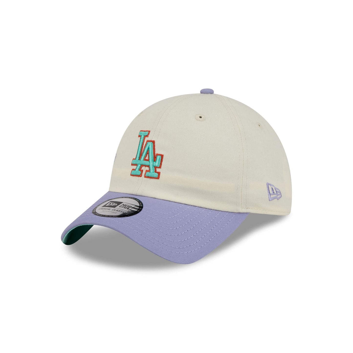 Los Angeles Dodgers Lavender Flowers Casual Classic Adjustable Hat