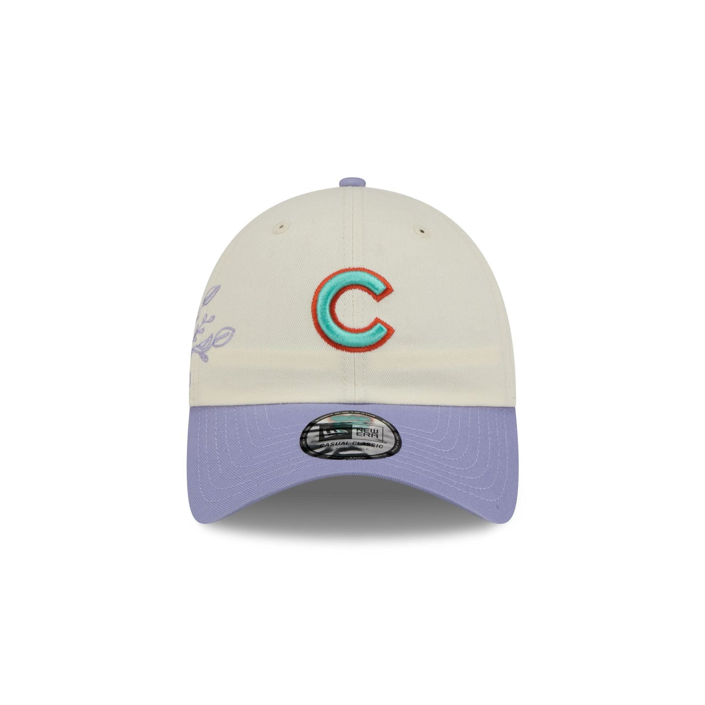 Chicago Cubs Lavender Flowers Casual Classic Adjustable Hat