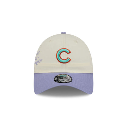 Chicago Cubs Lavender Flowers Casual Classic Adjustable Hat