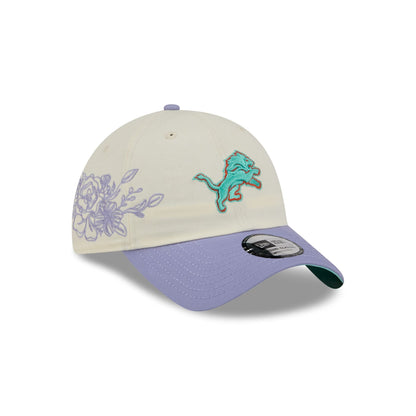 Detroit Lions Lavender Flowers Casual Classic Adjustable Hat