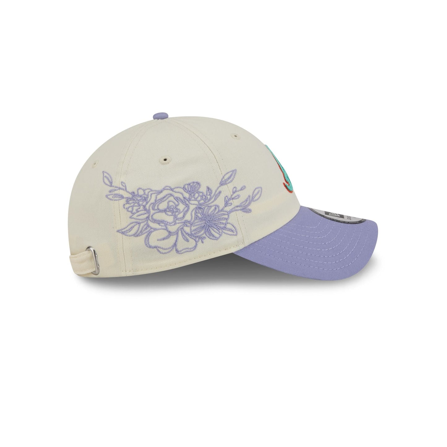 Atlanta Braves Lavender Flowers Casual Classic Adjustable Hat