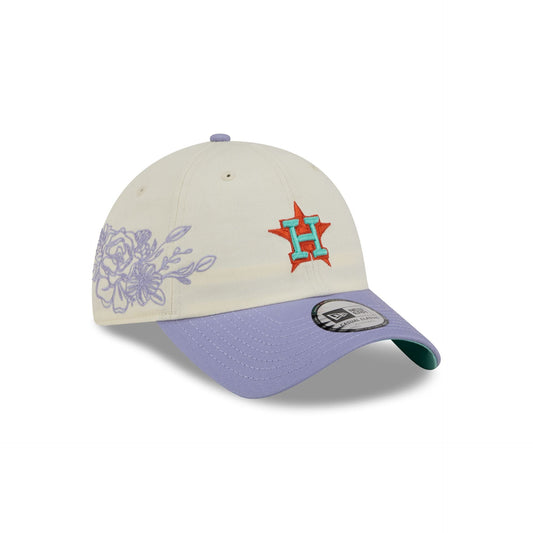 Houston Astros Lavender Flowers Casual Classic Adjustable Hat
