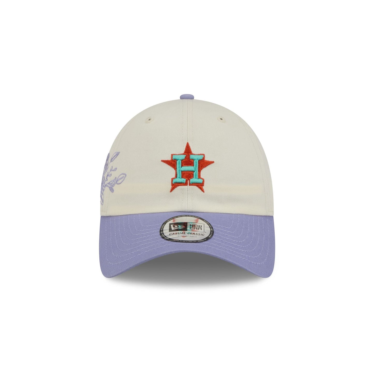 Houston Astros Lavender Flowers Casual Classic Adjustable Hat