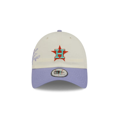Houston Astros Lavender Flowers Casual Classic Adjustable Hat
