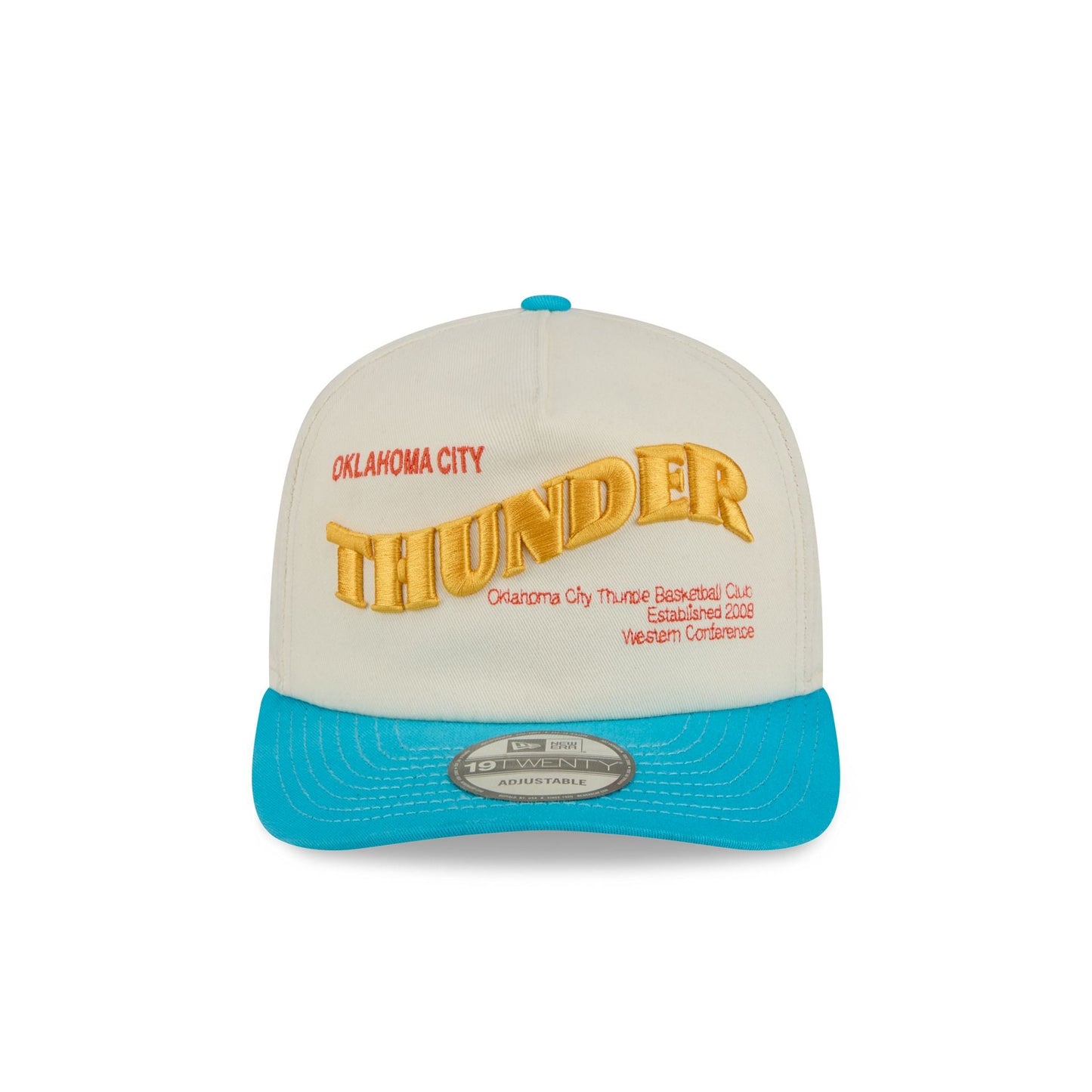 Oklahoma City Thunder Conference Script Chrome White 19TWENTY Adjustable Hat