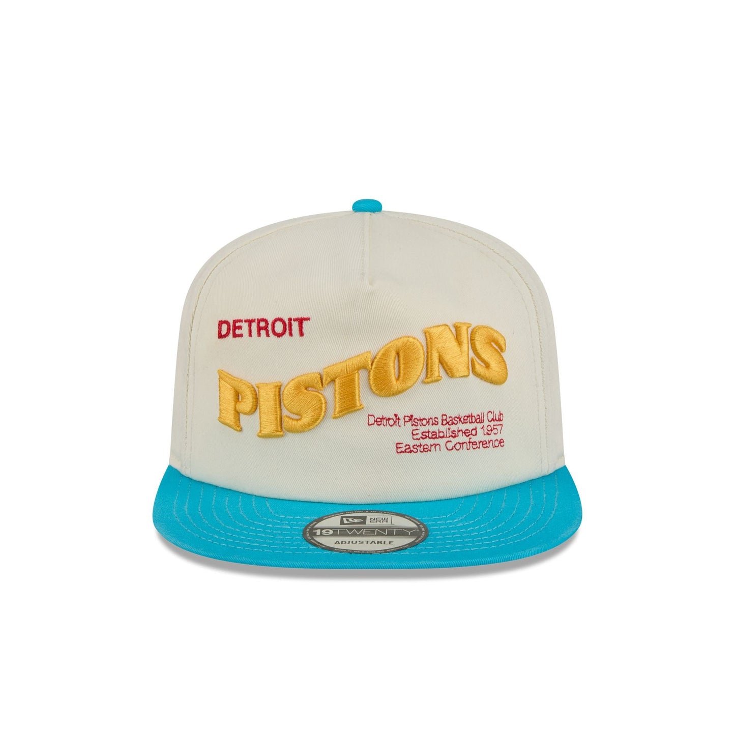Detroit Pistons Conference Script Chrome White 19TWENTY Adjustable Hat