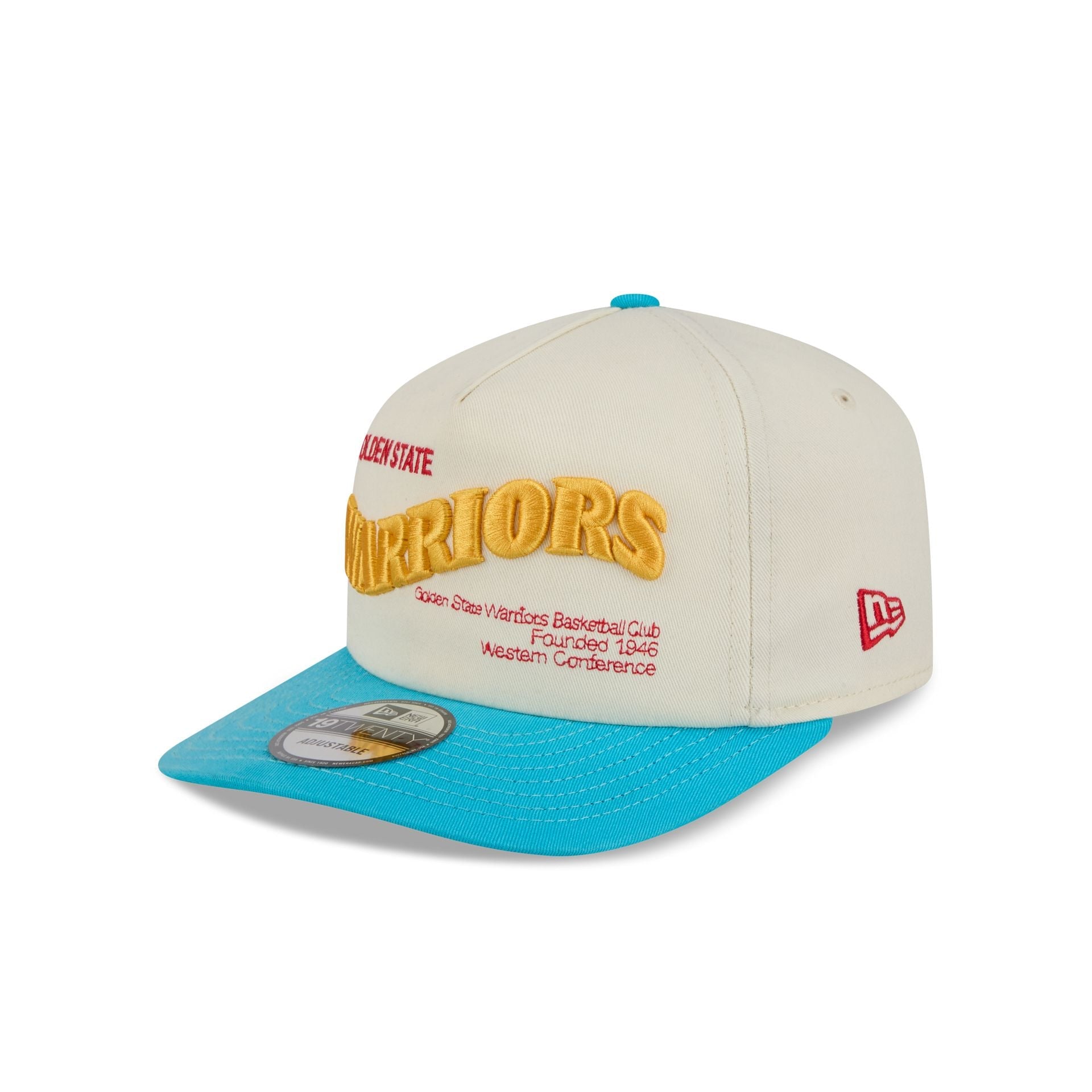 Golden State Warriors Conference Script Chrome White 19TWENTY Adjustable Hat