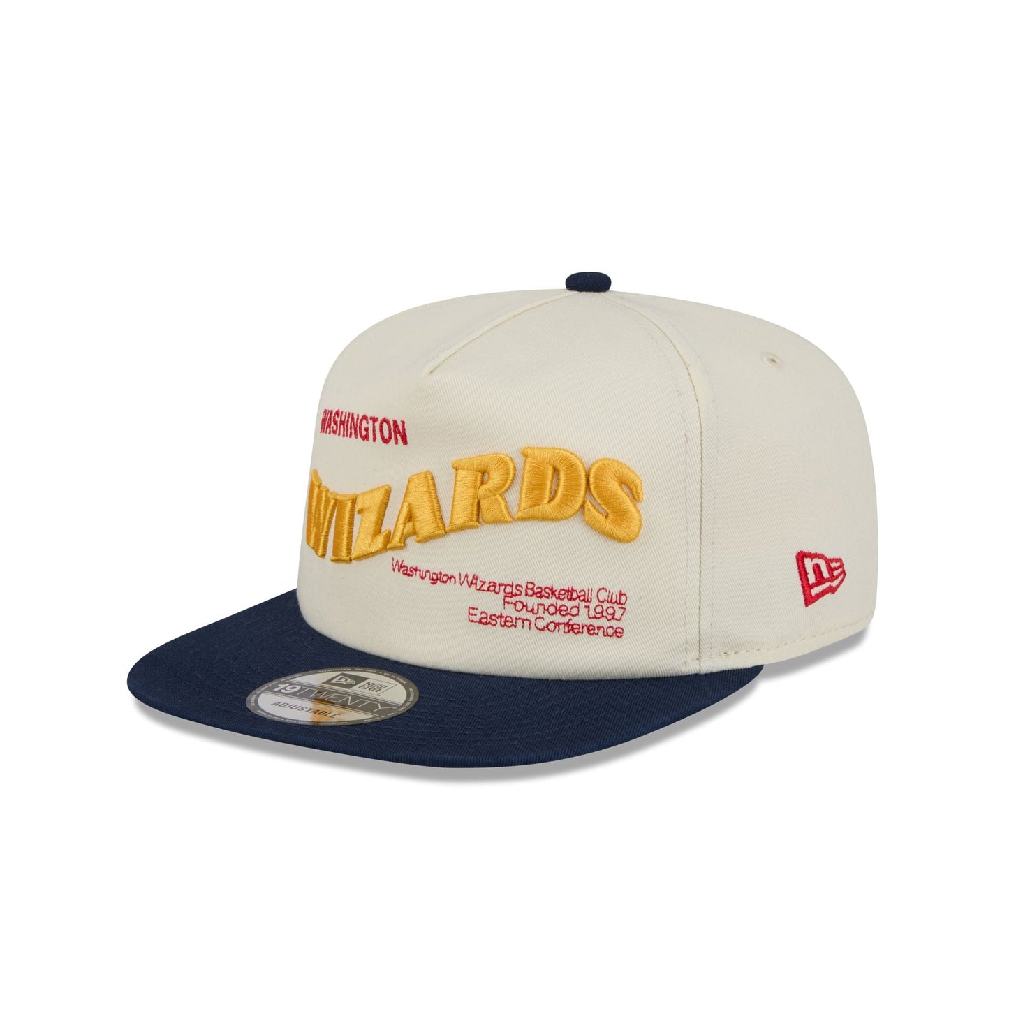 Washington Wizards Conference Script Chrome White 19TWENTY Adjustable Hat
