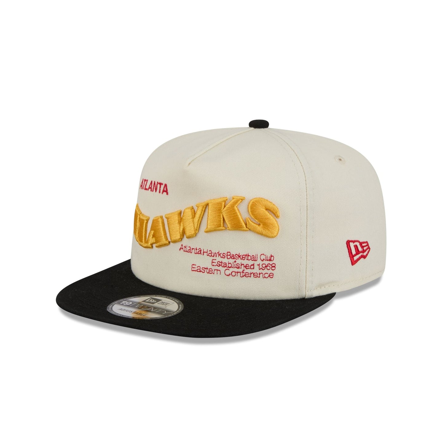 Atlanta Hawks Conference Script Chrome White 19TWENTY Adjustable Hat