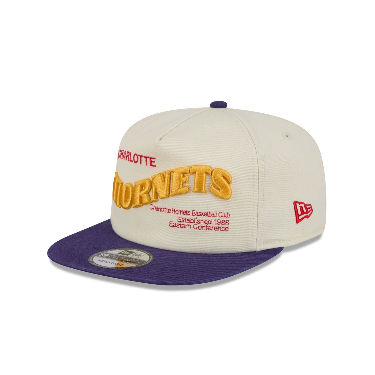Charlotte Hornets Conference Script Chrome White 19TWENTY Adjustable Hat
