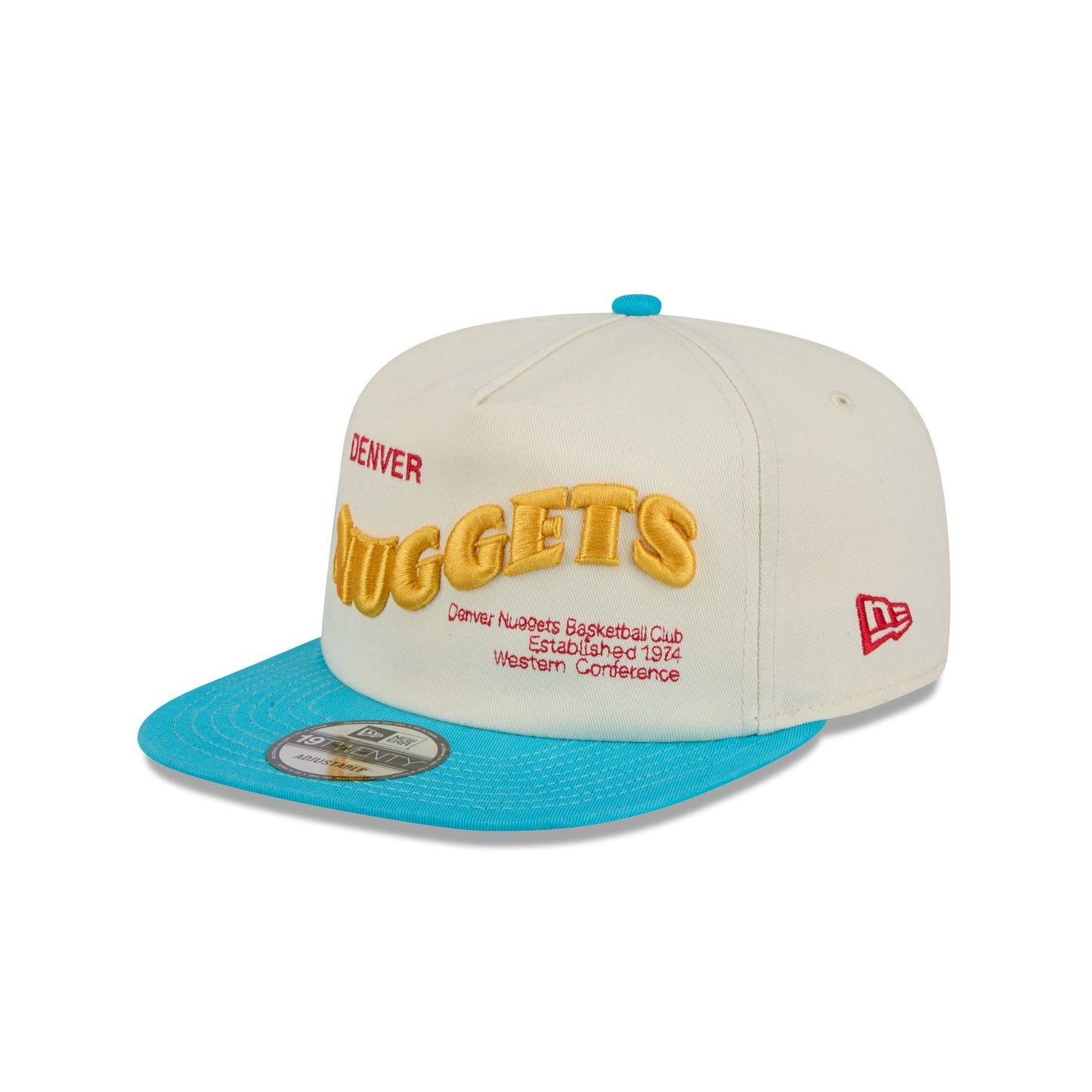 Denver Nuggets Conference Script Chrome White 19TWENTY Adjustable Hat