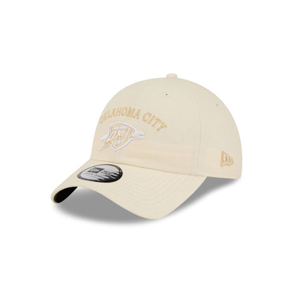 Oklahoma City Thunder Team Logo Cream Casual Classic Adjustable Hat