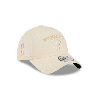 Milwaukee Bucks Team Logo Cream Casual Classic Adjustable Hat