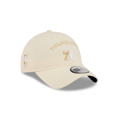 Philadelphia 76ers Team Logo Cream Casual Classic Adjustable Hat