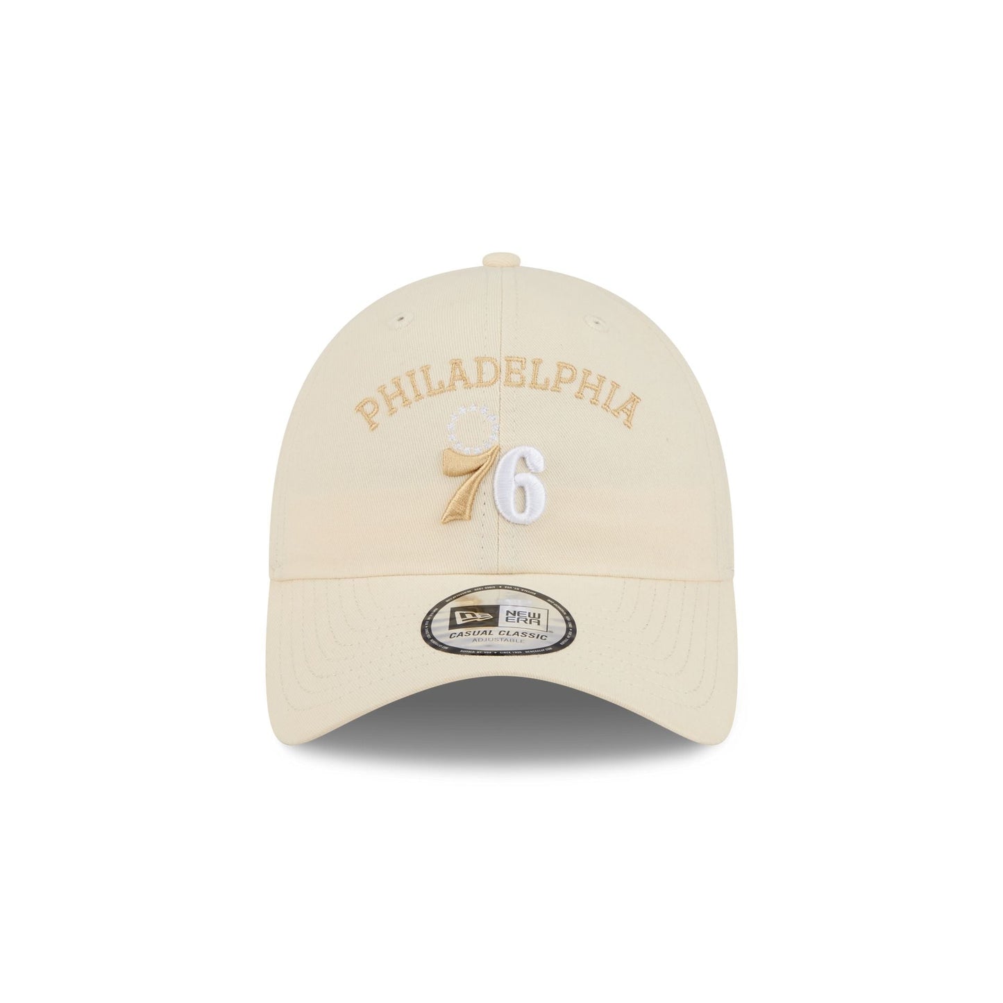 Philadelphia 76ers Team Logo Cream Casual Classic Adjustable Hat