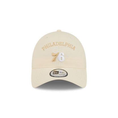 Philadelphia 76ers Team Logo Cream Casual Classic Adjustable Hat