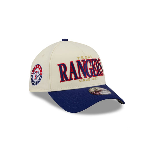 Texas Rangers Opening Day Chrome White 9FORTY A-Frame Snapback Hat