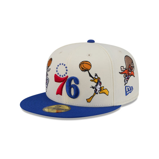 Space Jam x Philadelphia 76ers Tune Squad Chrome White 59FIFTY Fitted Hat