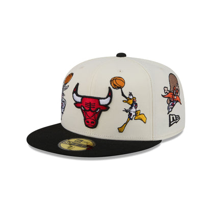 Space Jam x Chicago Bulls Tune Squad Chrome White 59FIFTY Fitted Hat