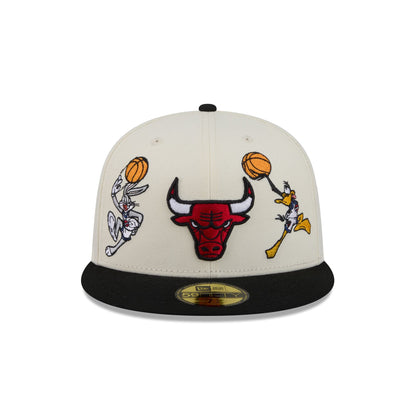 Space Jam x Chicago Bulls Tune Squad Chrome White 59FIFTY Fitted Hat