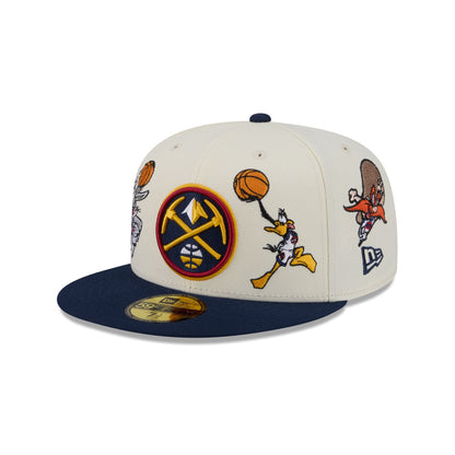 Space Jam x Denver Nuggets Tune Squad Chrome White 59FIFTY Fitted Hat