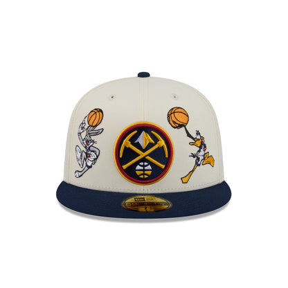 Space Jam x Denver Nuggets Tune Squad Chrome White 59FIFTY Fitted Hat