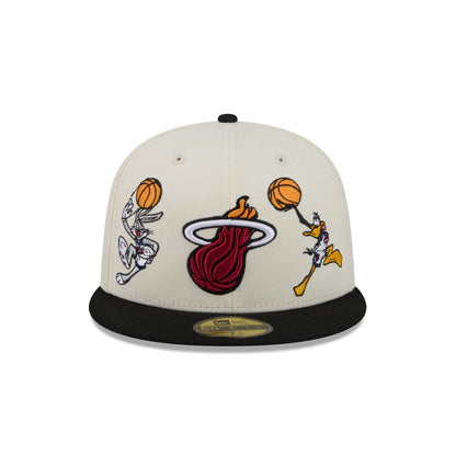Space Jam x Miami Heat Tune Squad Chrome White 59FIFTY Fitted Hat