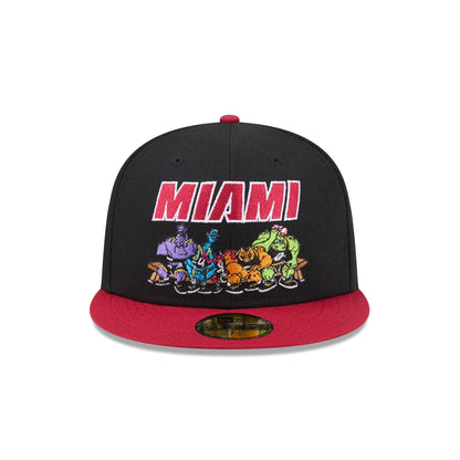 Space Jam x Miami Heat Monstars Black 59FIFTY Fitted Hat