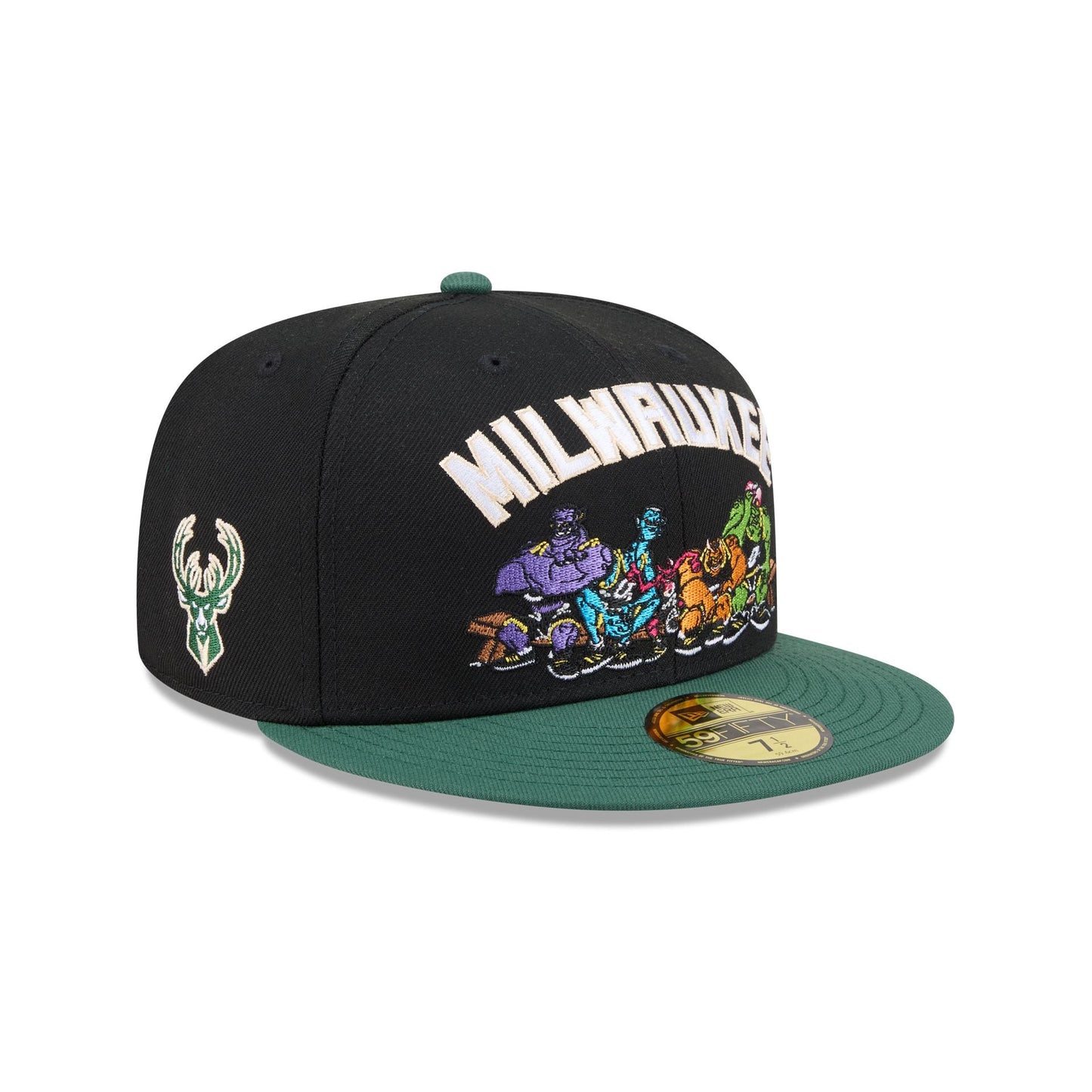 Space Jam x Milwaukee Bucks Monstars Black 59FIFTY Fitted Hat