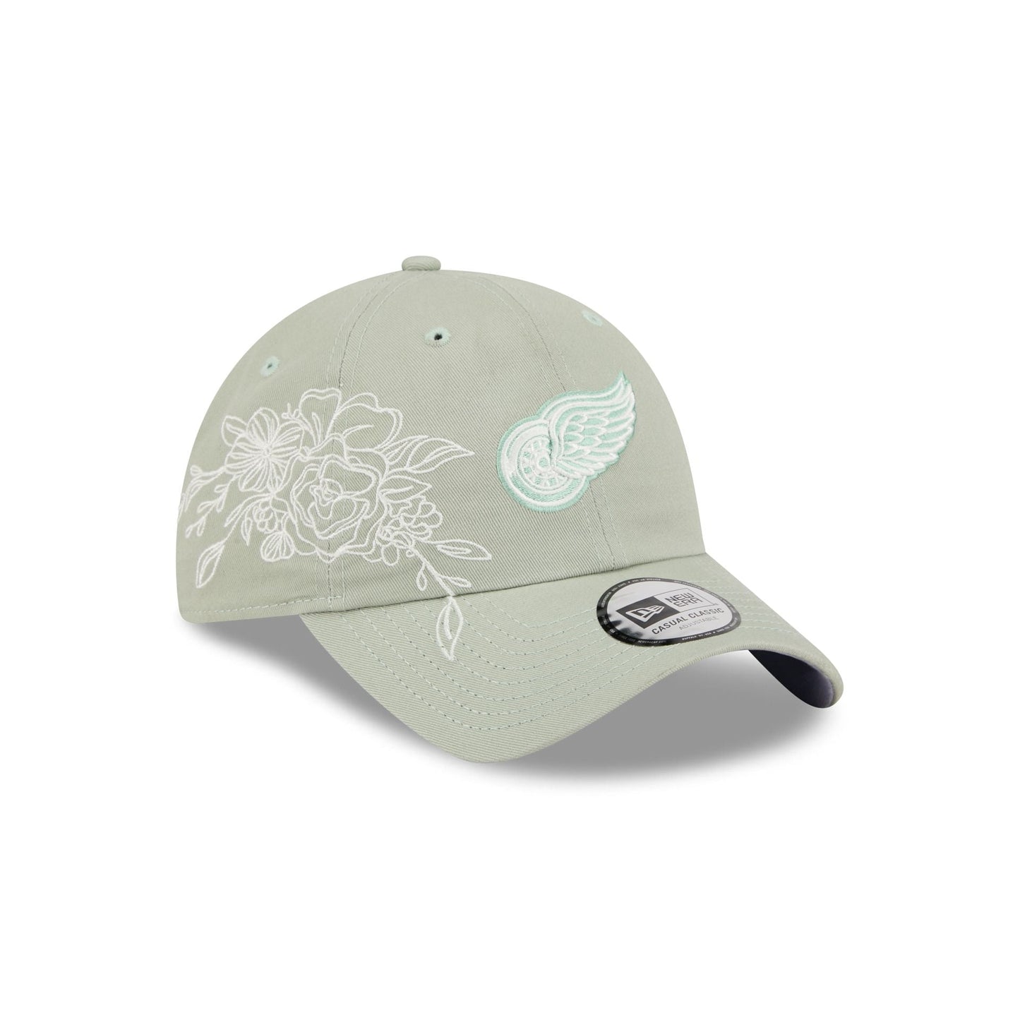Detroit Red Wings Stitched Flowers Casual Classic Adjustable Hat