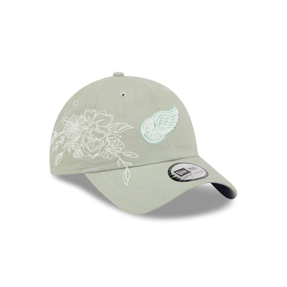 Detroit Red Wings Stitched Flowers Casual Classic Adjustable Hat