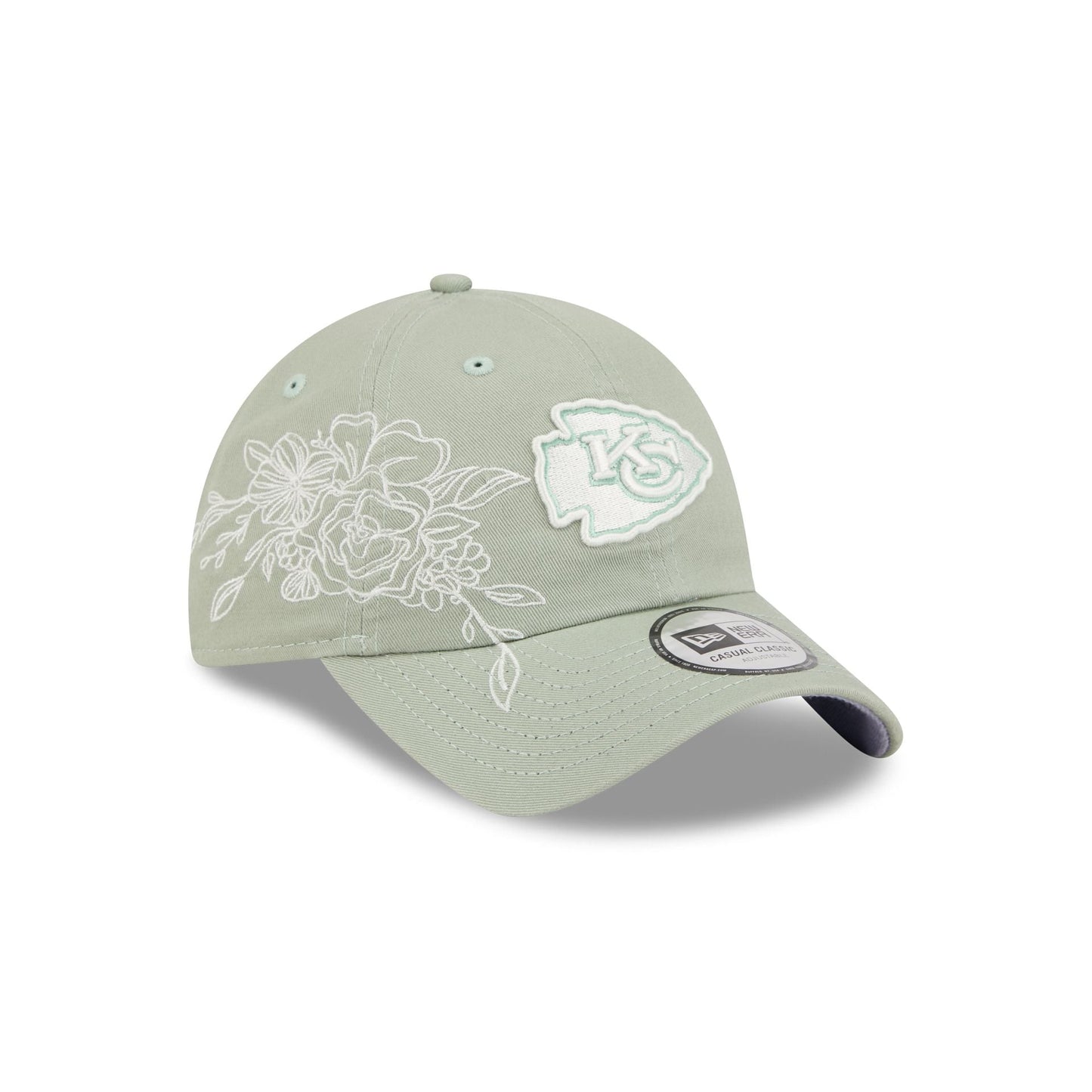 Kansas City Chiefs Stitched Flowers Casual Classic Adjustable Hat