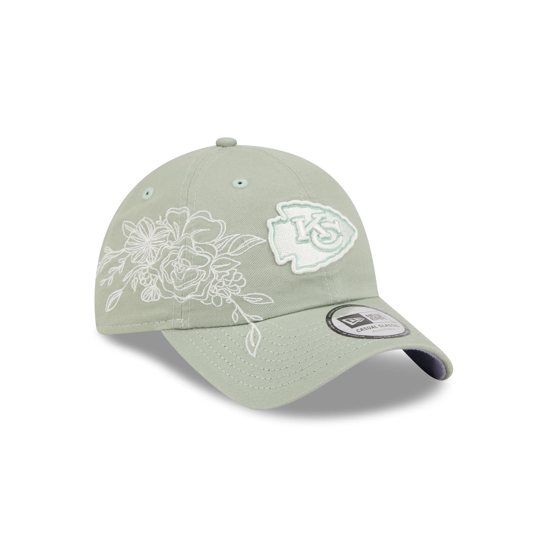 Kansas City Chiefs Stitched Flowers Casual Classic Adjustable Hat