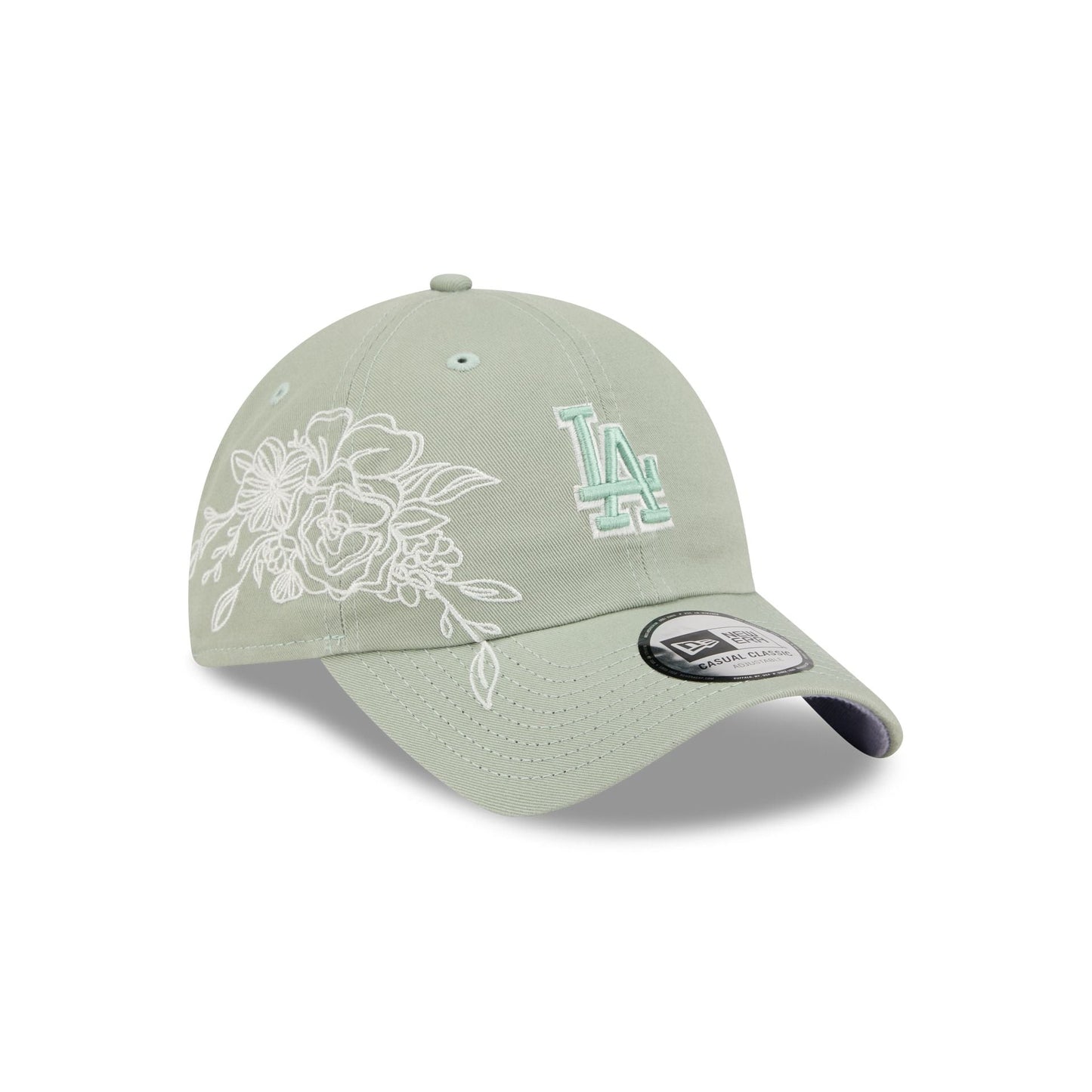 Los Angeles Dodgers Stitched Flowers Casual Classic Adjustable Hat