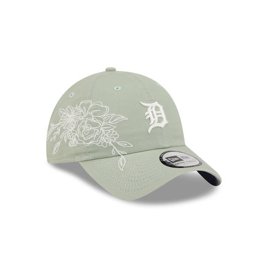 Detroit Tigers Stitched Flowers Casual Classic Adjustable Hat