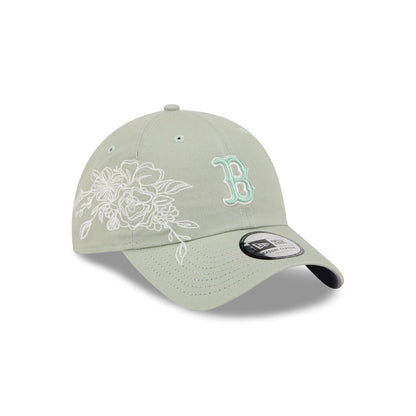 Boston Red Sox Stitched Flowers Casual Classic Adjustable Hat
