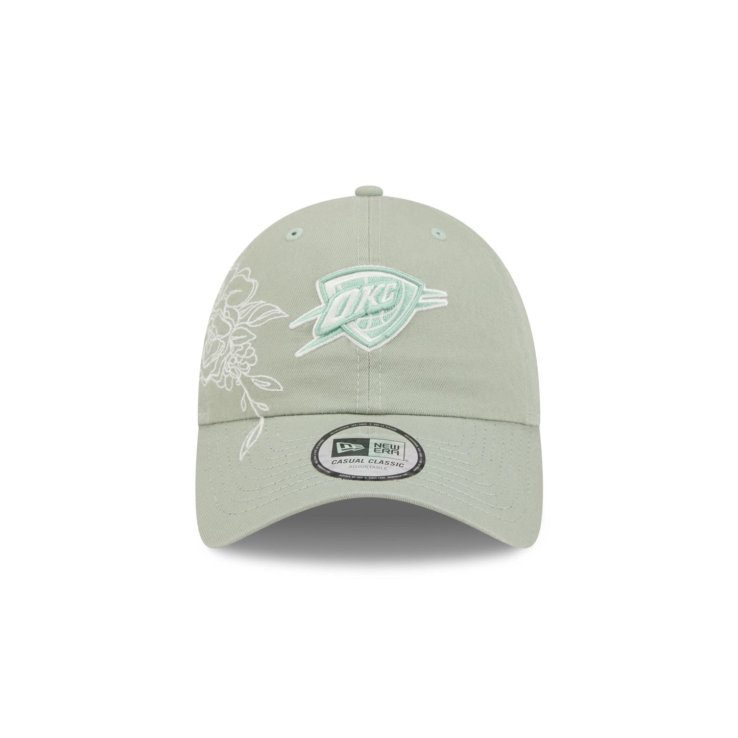 Oklahoma City Thunder Stitched Flowers Casual Classic Adjustable Hat