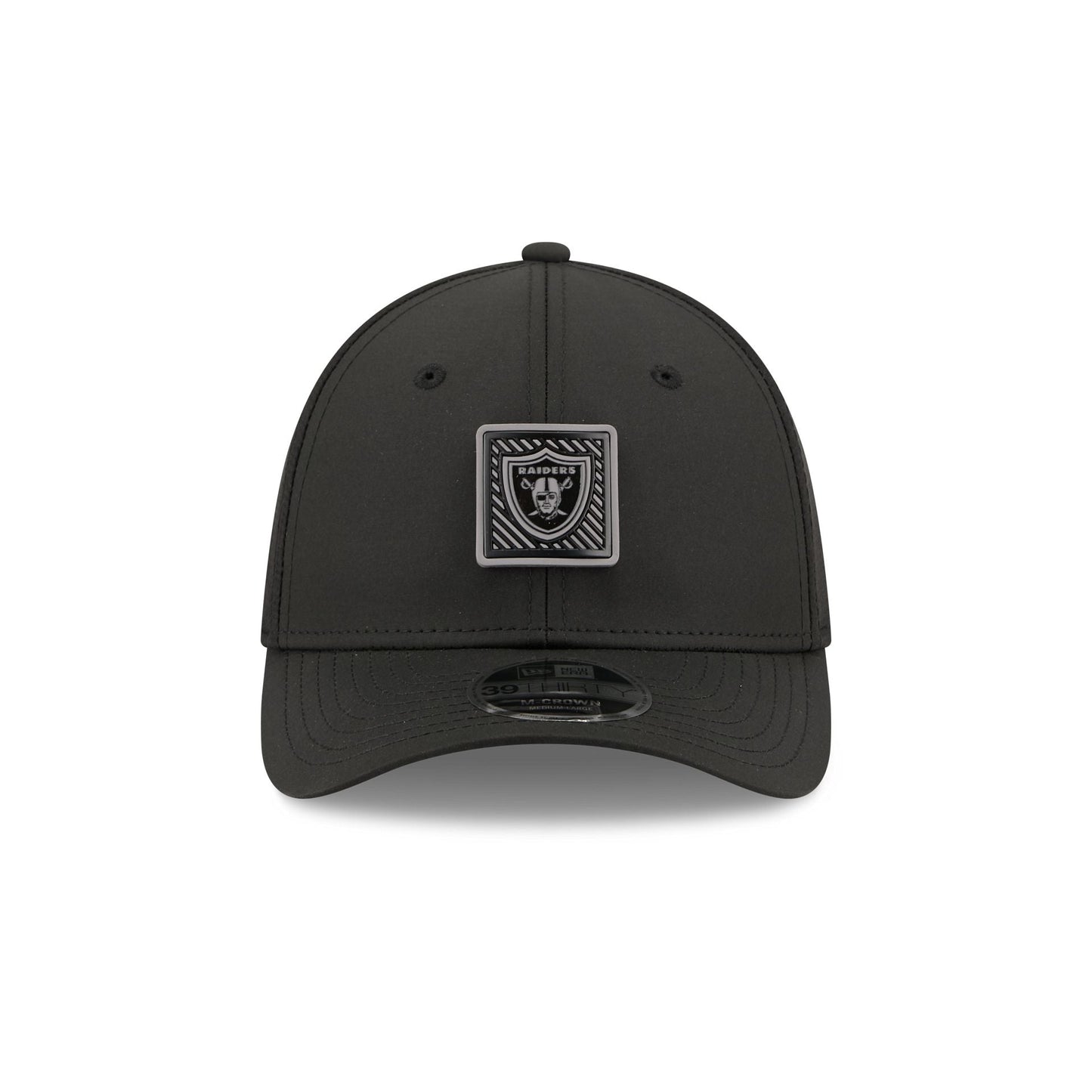 Las Vegas Raiders 2026 Training Black 39THIRTY M-Crown Stretch-Fit Hat