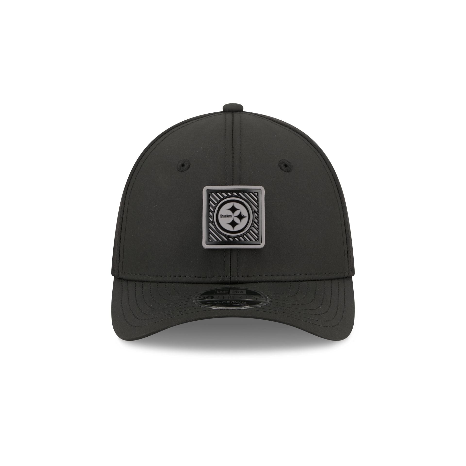 Pittsburgh Steelers 2026 Training Black 39THIRTY M-Crown Stretch-Fit Hat