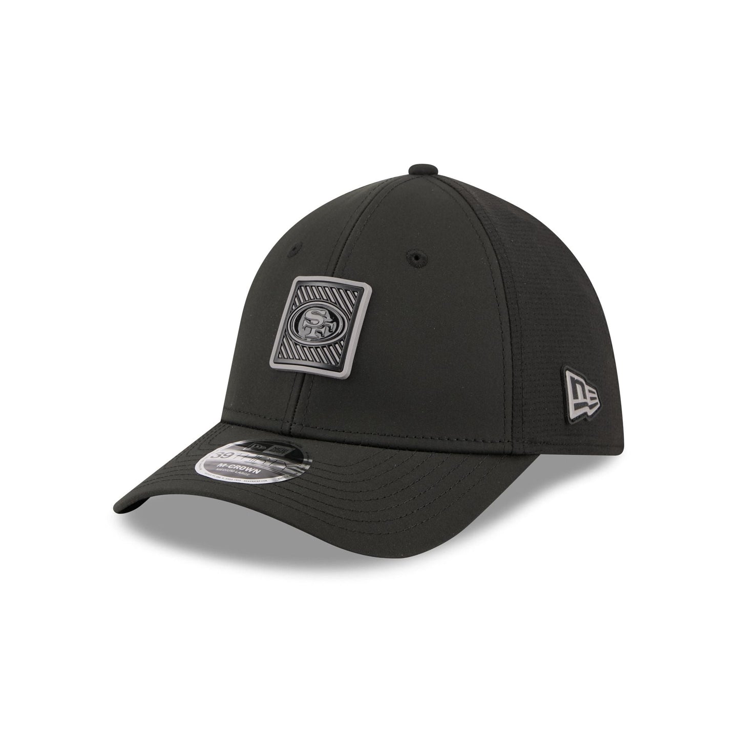 San Francisco 49ers 2026 Training Black 39THIRTY M-Crown Stretch-Fit Hat