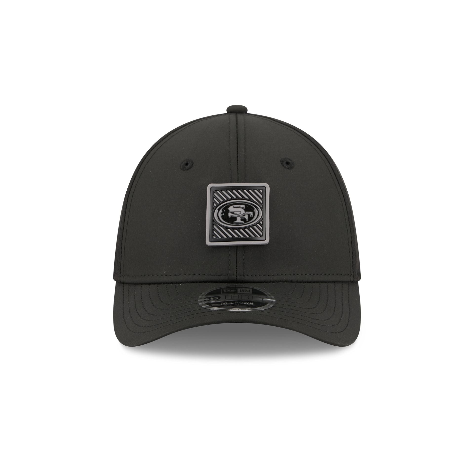 San Francisco 49ers 2026 Training Black 39THIRTY M-Crown Stretch-Fit Hat